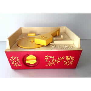 Vintage 1971 Fisher Price Music Box Record Player 995 Complete 5 Records Works